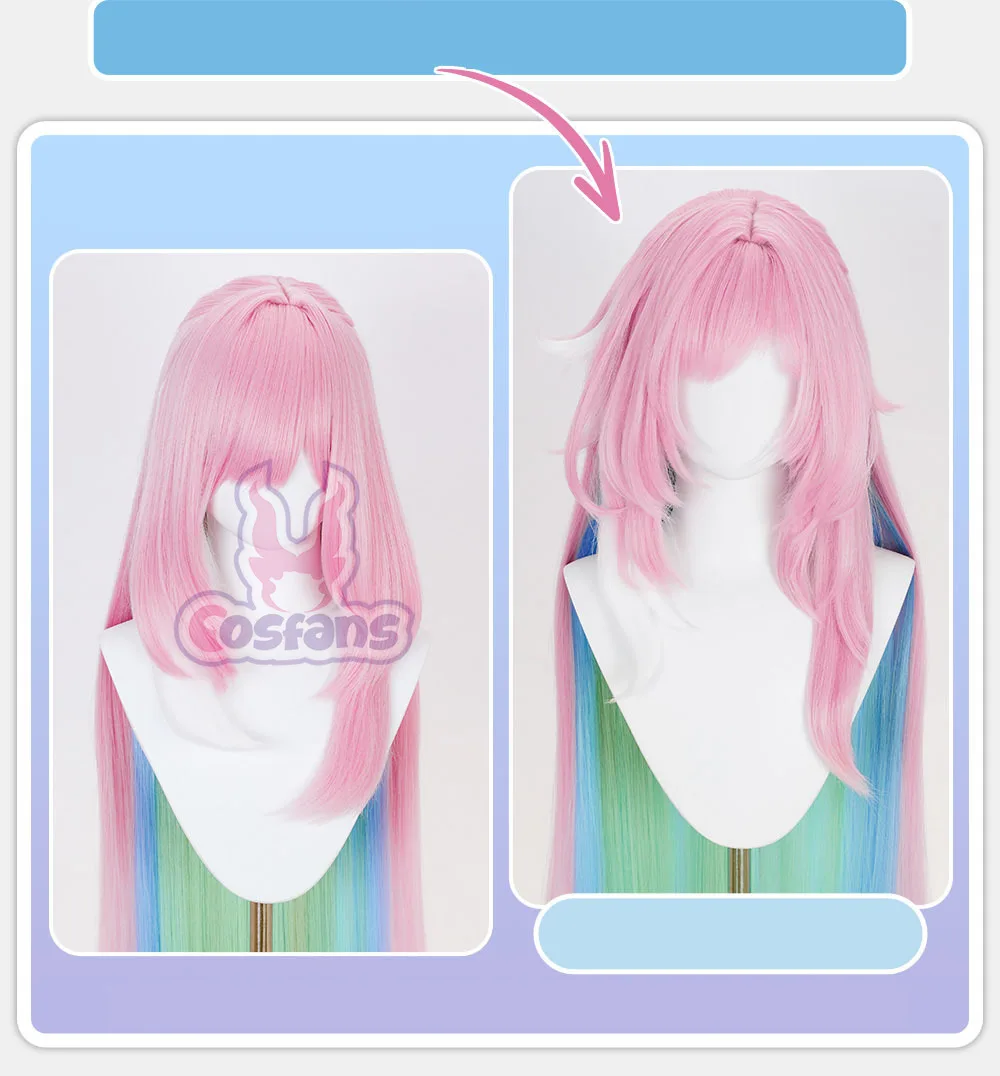 Gioco Honkai Star Rail Cyrene Parrucca Cosplay 120 cm Tintura/Sfumata Parrucche Per Le Donne Cosplay Anime Parrucca Resistente Al Calore Capelli Sintetici