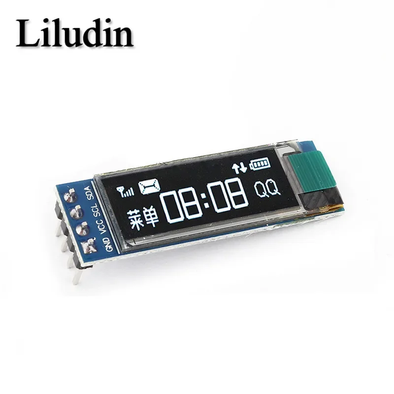 Modulo OLED de 0,91 pulgadas para arduino، modulo de pantalla de 0,91 pulgadas، Blanco/azul، OLED 128x32، LCD LED، SSD1306، IIC،