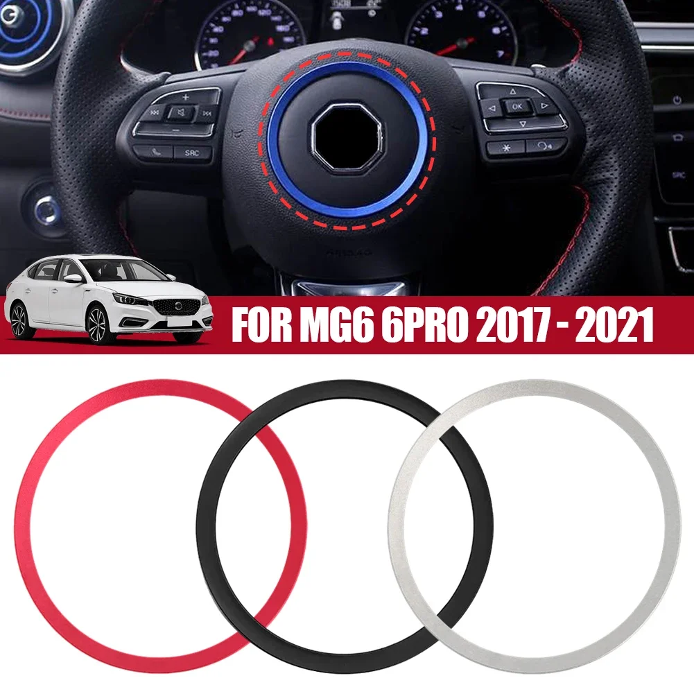 Car Steering Wheel Decoration Aluminum Alloy Ring Circle Sticker Interior Styling for MG6 6pro 2017 - 2021