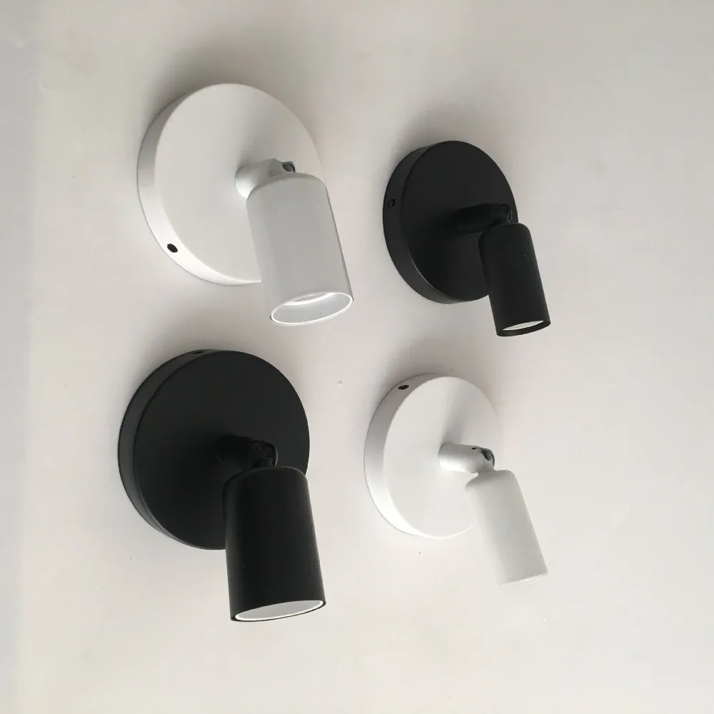 

Vintage E27 Wall Lamp Base E27/E14 White Black Chandelier Base Adjusted Direction Ceiling Lamp Holder