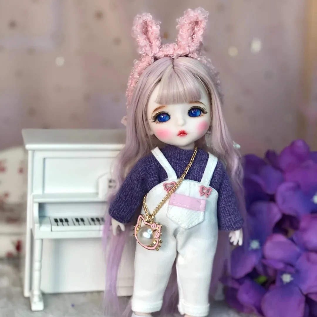 17CM BJD Búp Bê Dễ Thương Handmade Trang Điểm Mini Bóng Khớp Búp Bê Thời Trang Đẹp Hộp 1/8 DIY Trang đồ Chơi Cho Bé Gái Tặng