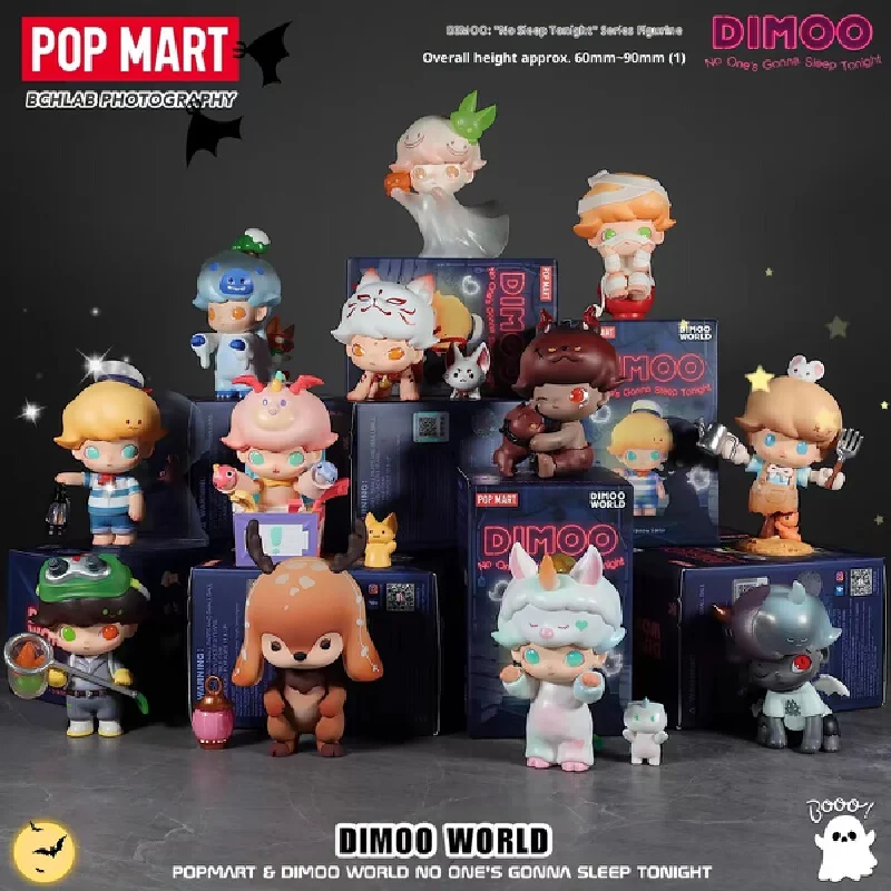 

Original Pop Mart Dimoo No One'S Gonna Sleep Tonight Series Blind Box Cute Desktop Decoration Collect Dimoo Girl Surprise Gifts
