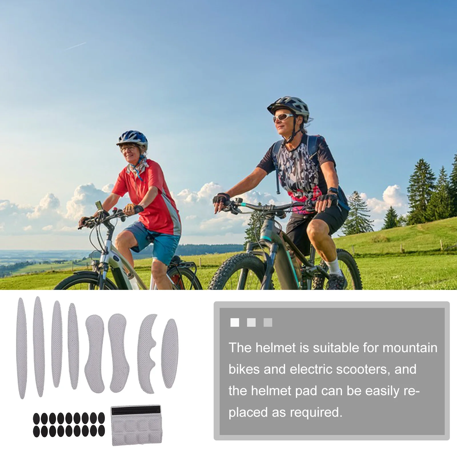 

1 set Liner Bike Ear Pads Electric Scooter Motorcycle Accessories Padding Inserts Comfort Breathable Sturdy