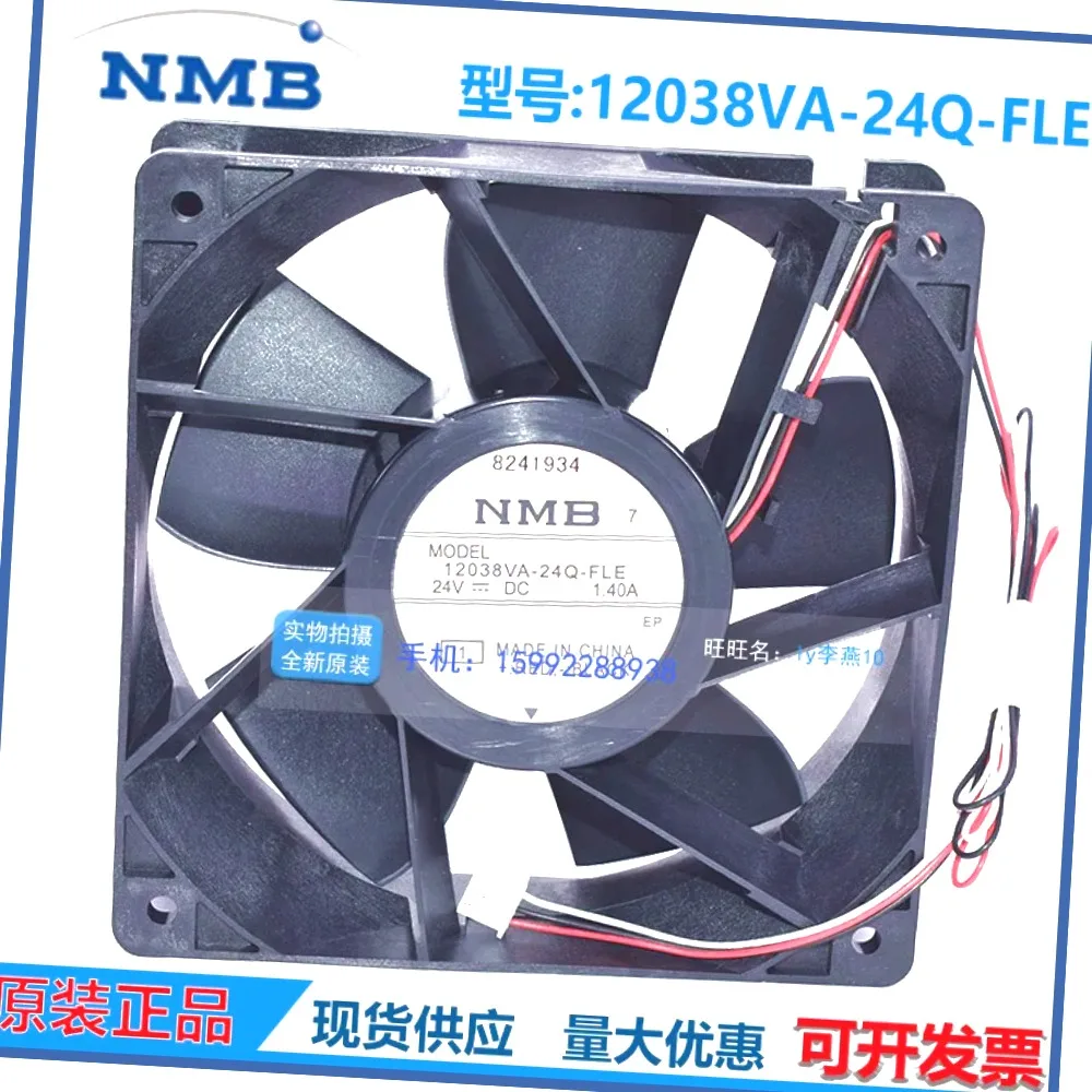 NMB 12038VA-24Q-FLE DC 24V 1.40A 120x120x38mm 3-Wire  Cooling Fan