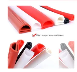 Guarnizione in silicone resistente alle alte temperature tipo E striscia rosso bianco E forma Silicone Stirp porta forno congelatore porta forno cottura a vapore