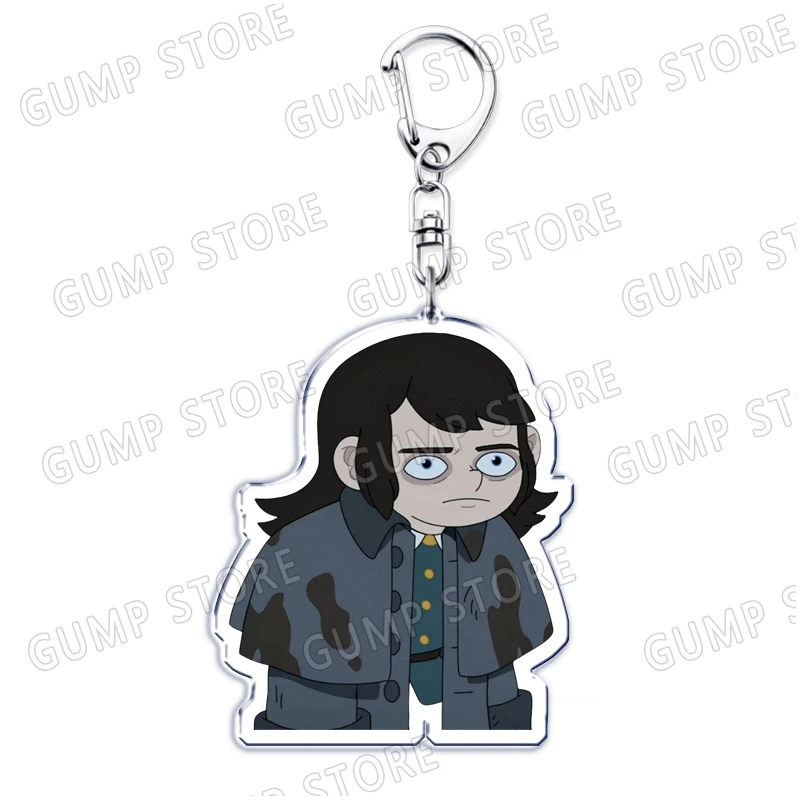 Animation Horror Keychain for Accessories Haunted Abaddon Keyring Jewelry Cecil Hotel Esther Nathan Freeling Fans Friends Gifts