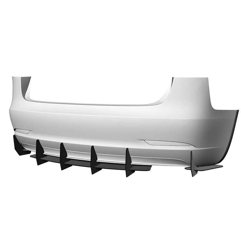 

Использование для Tesla Model 3 2017-2022 года, задний диффузор, бампер, спойлер для губ, сплиттер, комплект для тела, аксессуары, полиэтиленовый пластик, черный