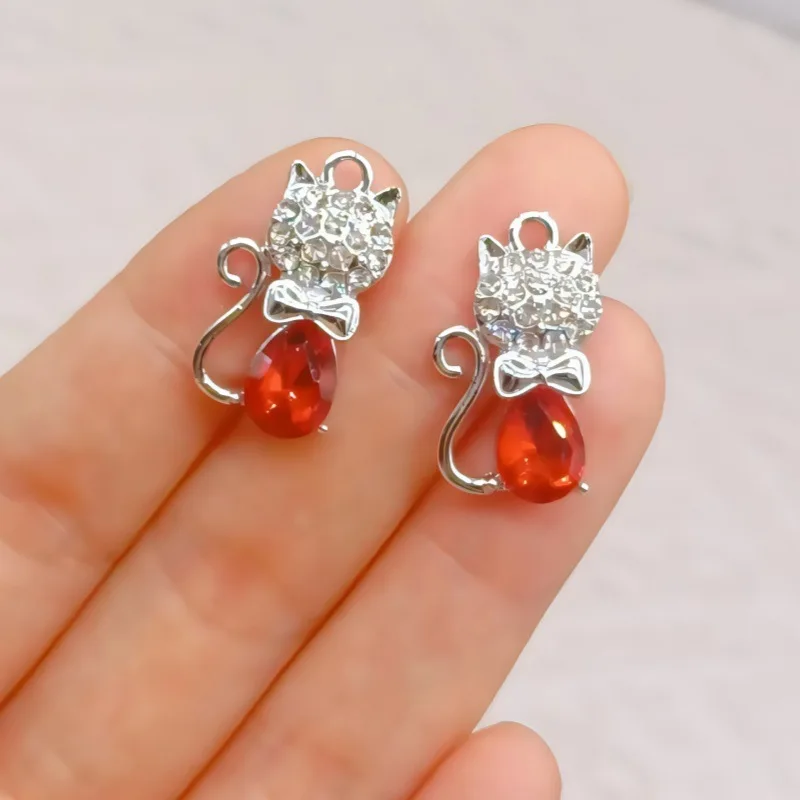 10pcs New Kitten Bear Bird Charms Pendants for Making DIY Handmade Findings Accessories Necklace Jewelry view 3