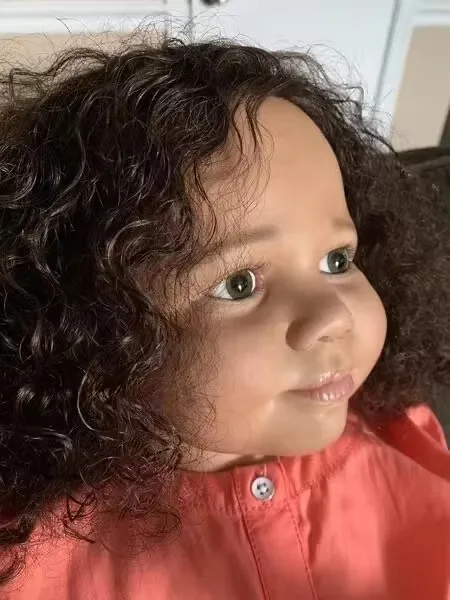 DLS HUGE Doll 35inches Reborn Baby With Hand-Rooted Hair Tanned Skin Already Finished Doll