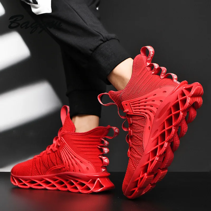 Casual Men Boots Fashion High Top Sports Men Running Shoes Breathable Male Teins Luxury Trainer Couple Shoes Large Size 39-48