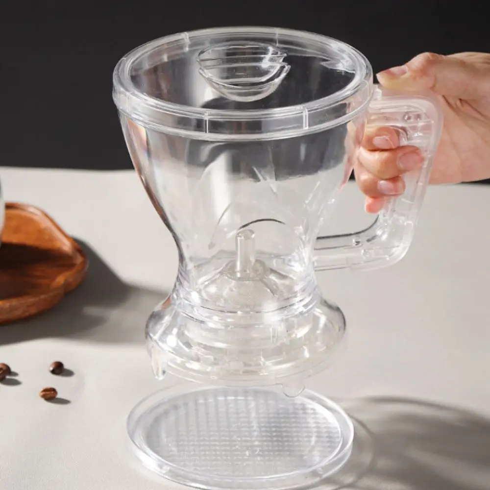 Filter Paper Free Pour Over Coffee Dripper PC Visible Hand Brew Espresso Pot Removable Washable Coffee Brewer Pot Living Rooom