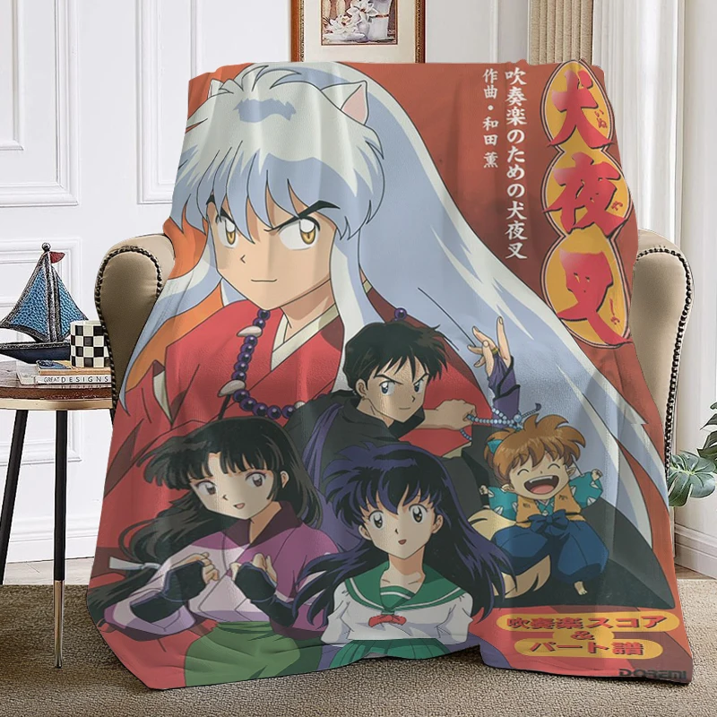 Anime Nap Blanket Sofa Winter Warm King Size Inuyasha Knee Bed Fleece Camping Custom Fluffy Soft Blankets Microfiber Bedding