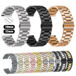 Metal strap For Samsung Galaxy watch 6/5 pro/7/FE//4/Classic 20mm 22mm Stainless Steel Correa amazfit GTS-GTR-4-3-2-2e-mini band