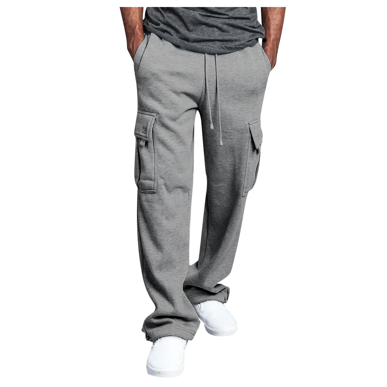 

Men Trousers Drawstring Sports Pants Men Clothing Sweatpants Multi Pocket Men's Casual Pants Pantalones De Hombre