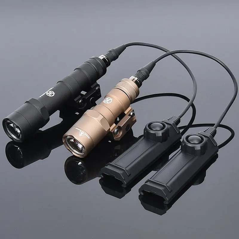 

WADSN Airsoft M300B M600B M600 WADSN Tactical Powerful Flashlight Fit 20mm Picatinny Rail Hunting Weapon Gun LED Scout Light