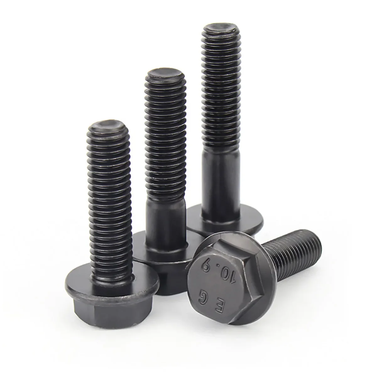 

1~10pcs Black 10.9 Grade High Strength External Hexagonal Flange Screw Hexagon Flange Bolt M6 M8 M10 M12 M14 M16