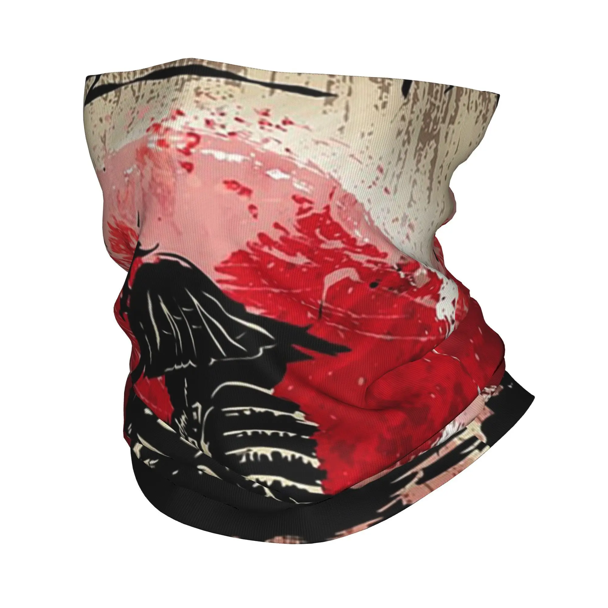 Japanese Art Samurai Fighter Bushido Bandana Neck Cover Printed Mask Scarf Warm Headband Hiking Fishing Unisex Adult Washable
