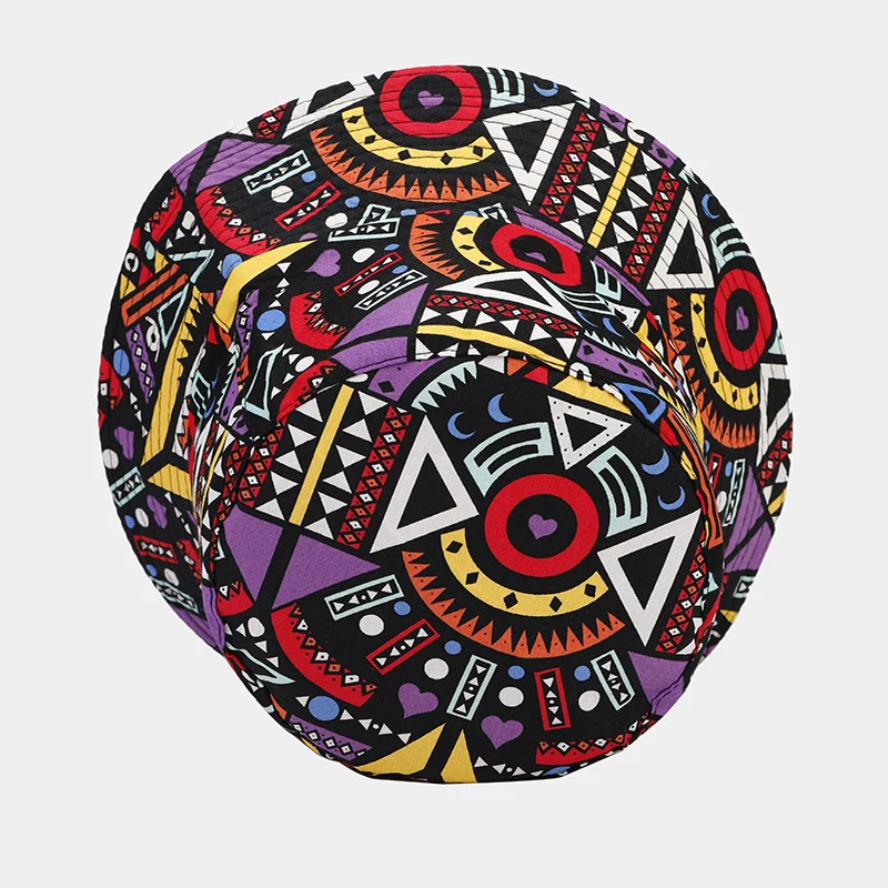 Aztec Geometric Print Bucket Hat, Reversible Sun Cap for Men Women, Summer Outdoor Beach Fisherman Hat