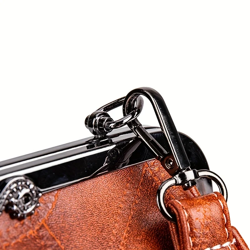 Women\'s PU leather single shoulder crossbody bag with large capacity pocket and adjustable shoulder strap for mobile phone bag