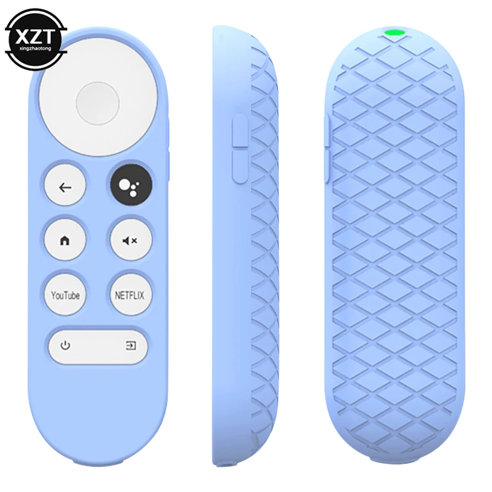 Capa de silicone macia antiderrapante para controle remoto chromecast, escudo protetor para o google tv 2020, controle remoto por voz