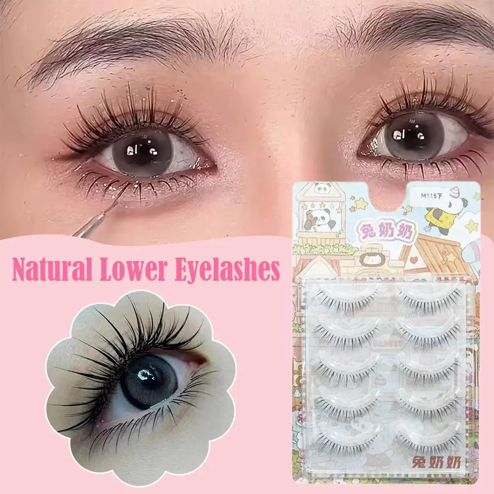 Glue-free Lower Eyelashes No Glue Needed Segmented DIY Makeup Under Extension Lash Stems Lower Reusable Individual Eyelash P4R0