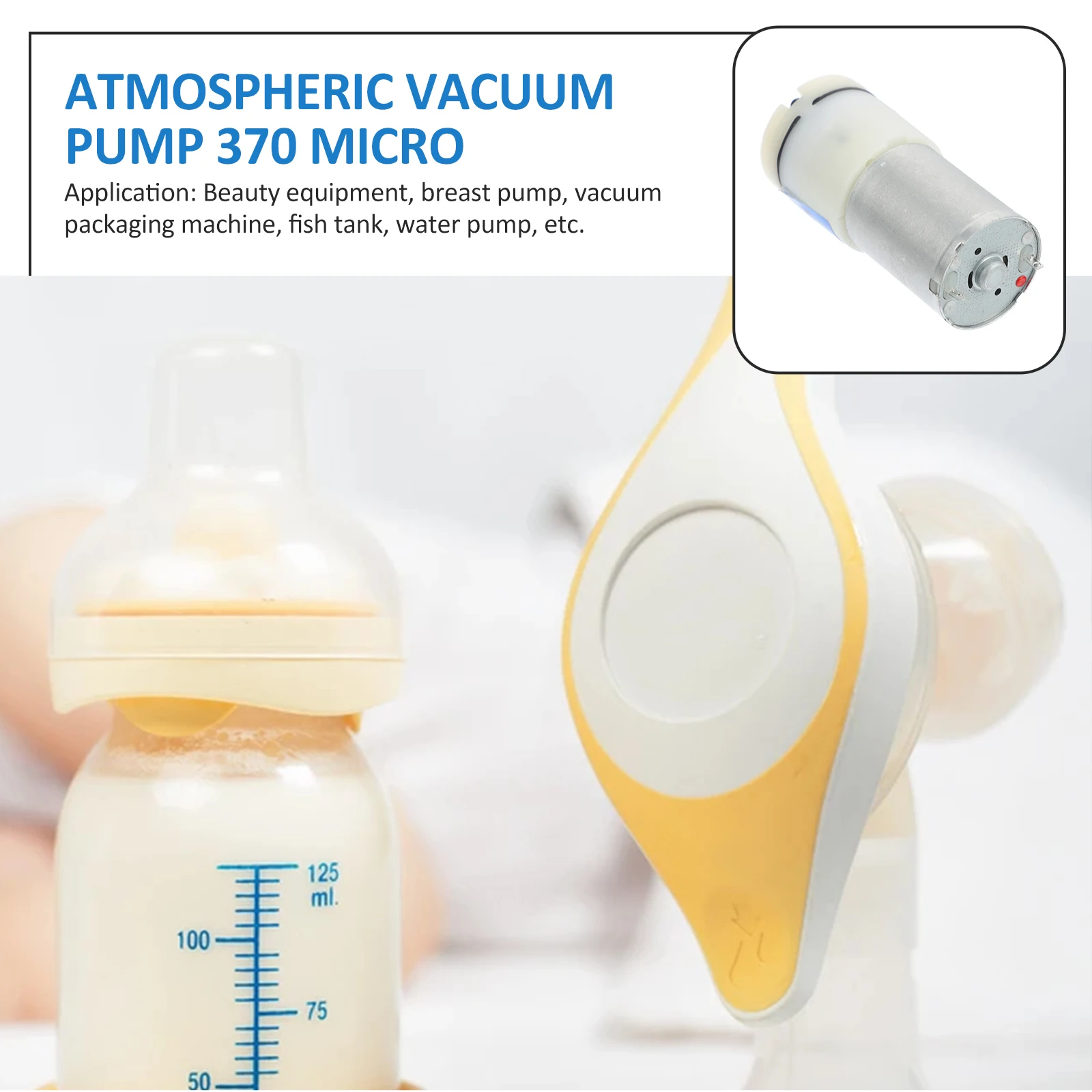

Mini 370 Air Pump Large Volume High Pressure Vacuum Diaphragm Aquarium Quiet Medical Plastic Sturdy Pet Supplies
