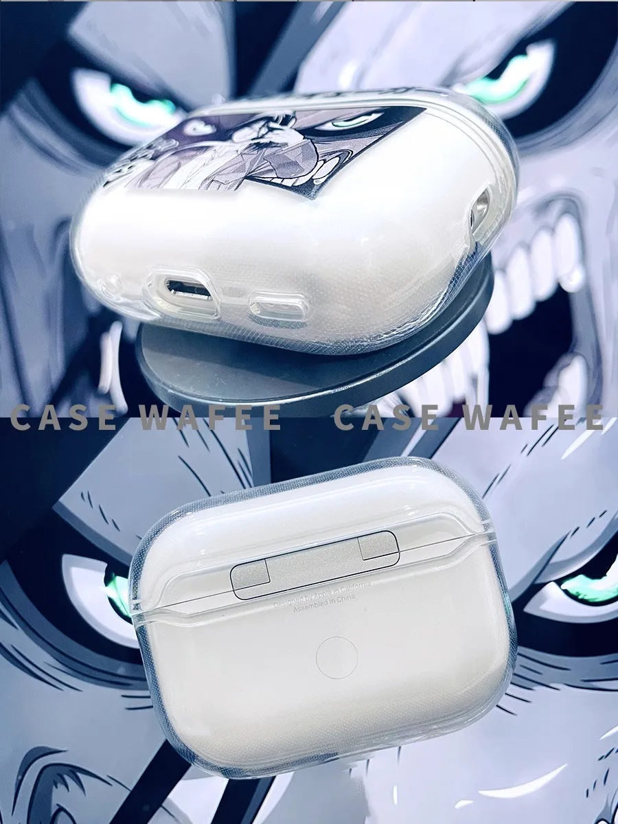 Anime Attack on Titan Earphone Case For Apple iPhone Charging Box For AirPods 1 2 3 Pro2 Clear wireless Bluetooth headphone case