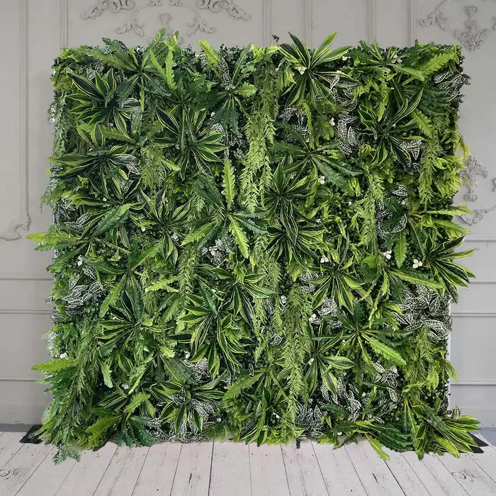 

Plant Series 5D Luxury Roll cloth Green Lawn Flower wall Birthday party outdoor wedding background decorative plant wall