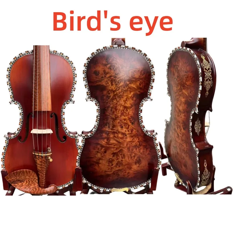 Nice-looking SONG Master 5 string Violin 4/4,unique Bird's eye wood Shell Purfling,Great and big sound #15780
