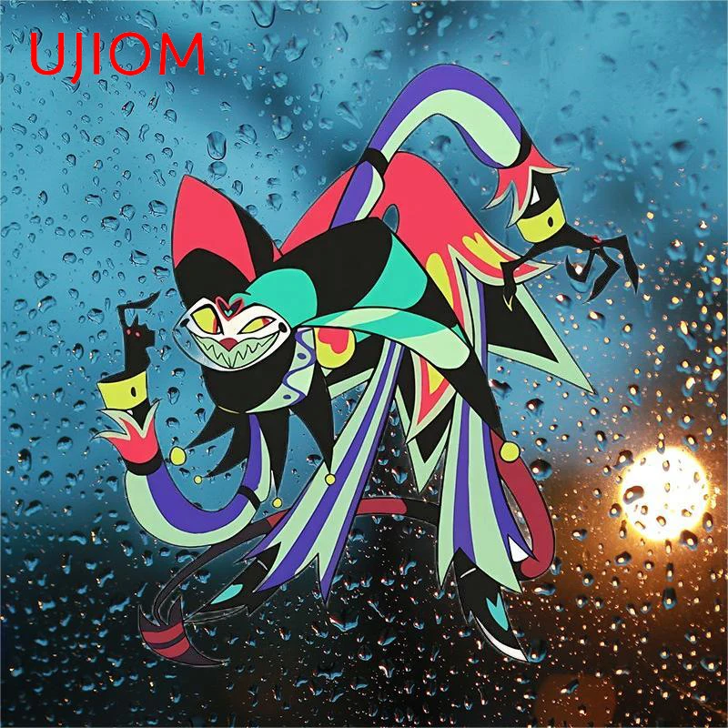 UJIOM Colorful Circus Helluva Boss Wall Stickers Sunscreen Waterproof Fizzarolli Skateboard Toilet Decal Living Room Wallpapers