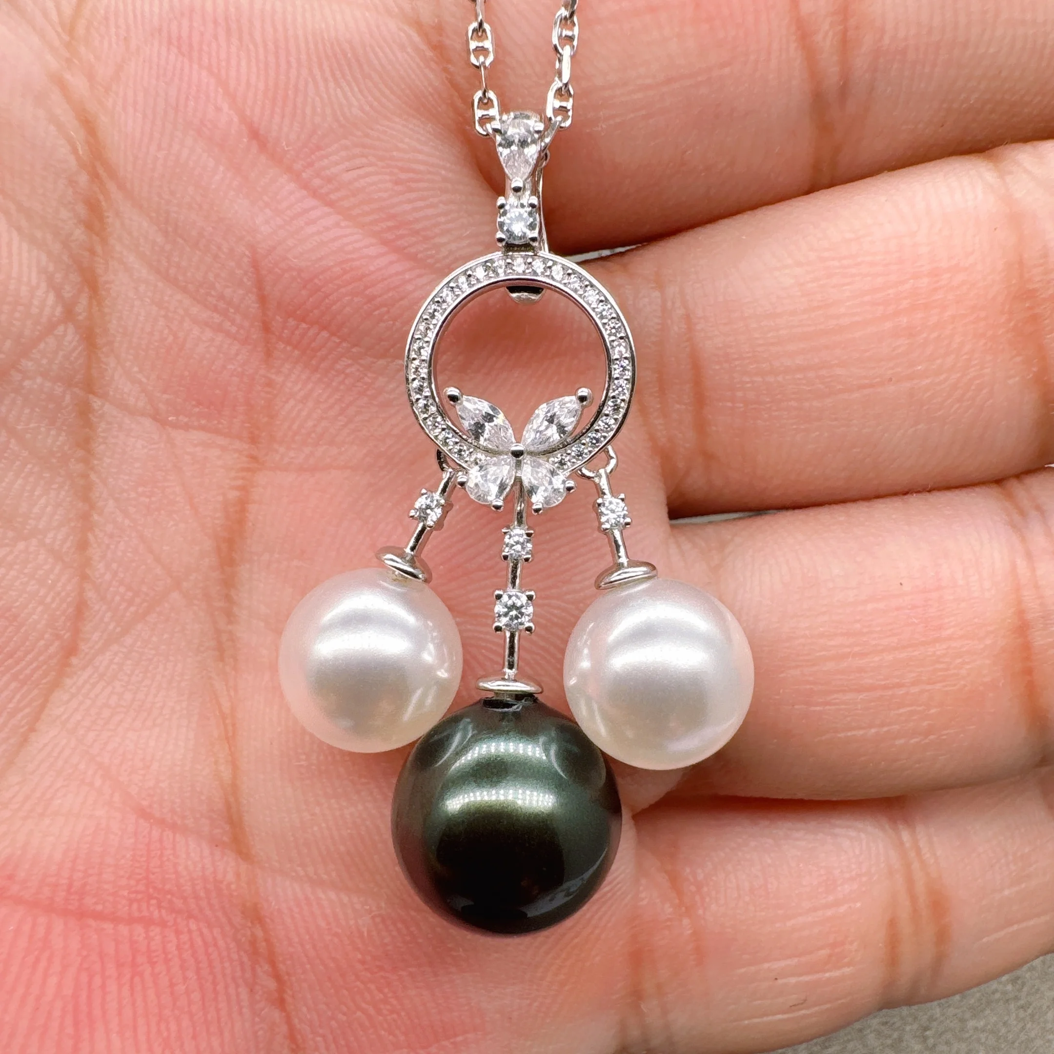 

Модный классический кулон «Богиня» AAA7-11 мм, кулон из натурального жемчуга 925 s/18 дюймов - новый продукт