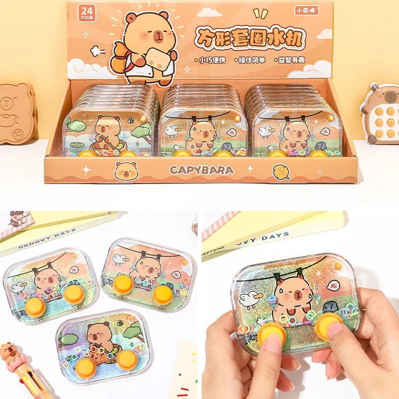 Cartoon Square Game Console, Children's Handheld Game Console, Ring Toss Game Handheld Game Console Decompression Toy Fidget Toy