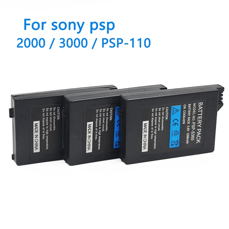 Batteria di ricambio per batteria ricaricabile agli ioni di litio da 1200mAh 3.6V per Console Sony PSP 2000/3000 PSP-S110