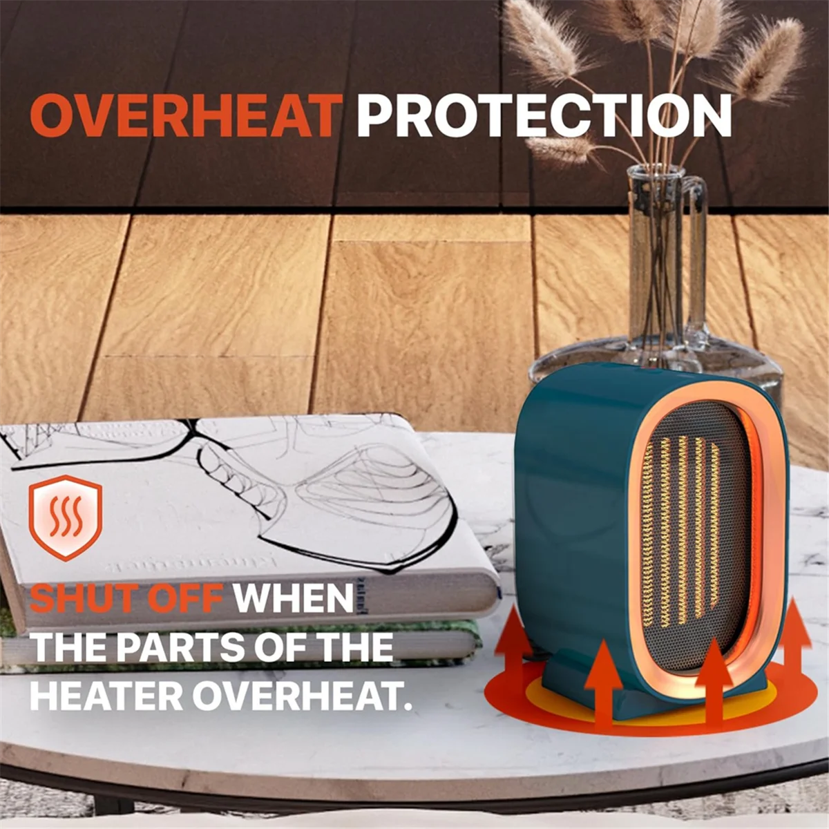 Venda quente aquecedor elétrico para interior 1200w ptc ventilador portátil para escritório casa sala inteligente acessível mais quente para quarto desktop eua plug a