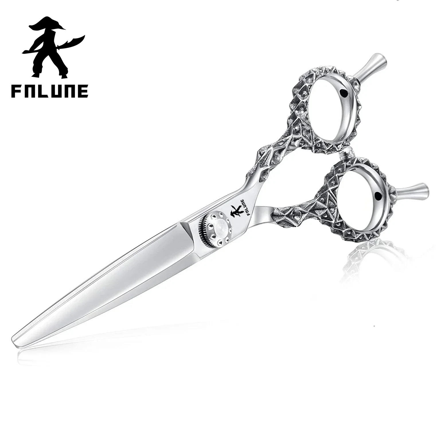 FnLune 6.0 Right Left Hadn Professional Hair Salon Scissors Cut Barber Tools Haircut Shear Hairdressing Scissors Non-slip Handle