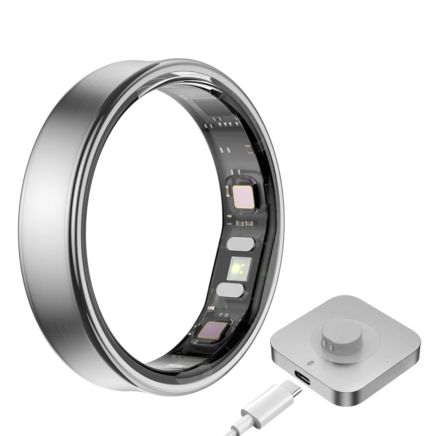 New R22 Smart Ring for Men Women Size 6-13 Ultra-thin Sport Fitness Finger Ring AI Health Analysis Smart Ring with Charging Dock