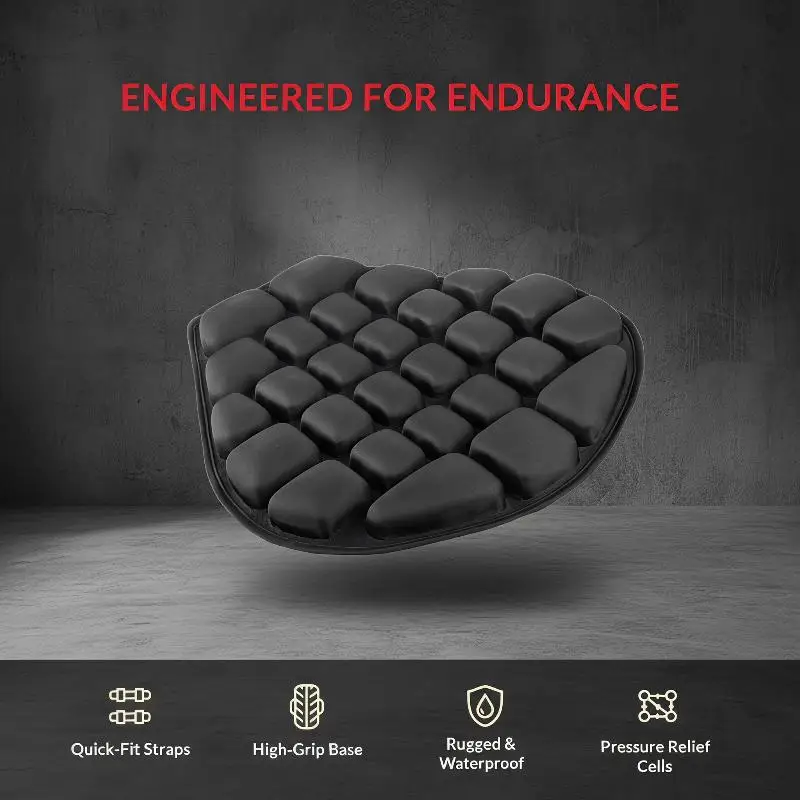 1/2Pcs Foam Motorcycle Seat Cover 3D Soft EVA Breathable Black Cushion Anti-Slip for All Motorbike Types