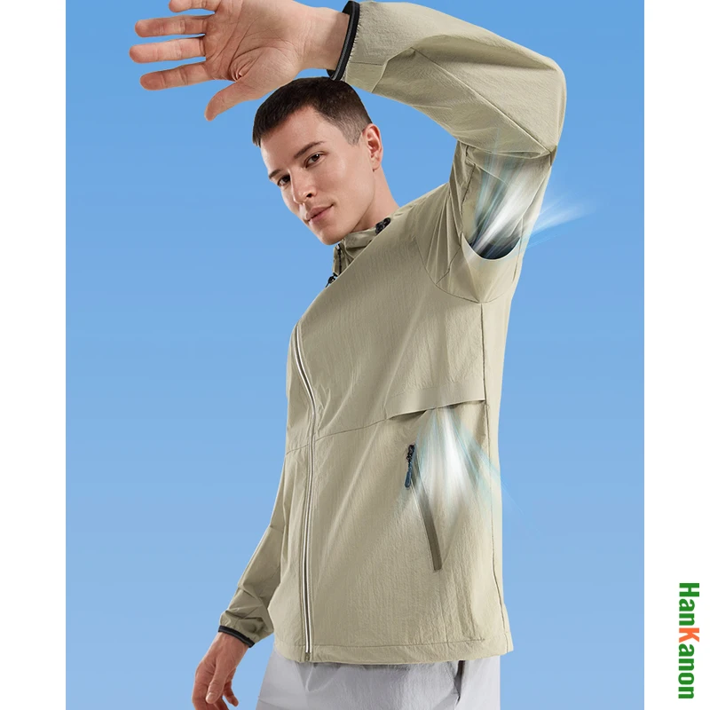 Unisex Ice Silk UPF 100+ Sun Protection Jacket, Quick-Dry Cooling Skin Jacket with Underarm Ventilation Hiking, Cycling Camping