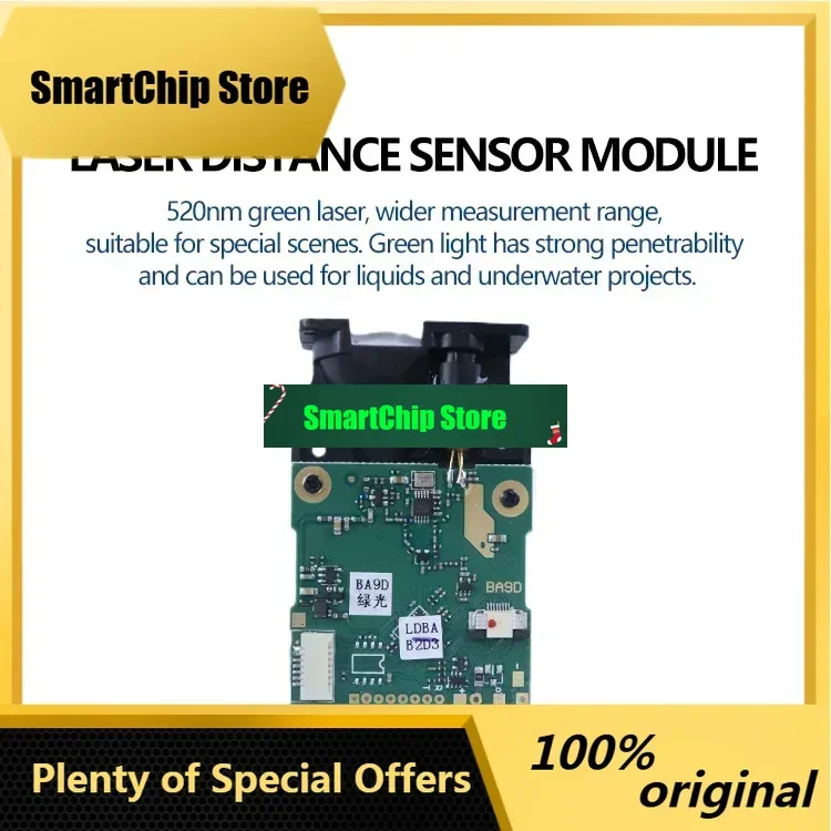 SmCpBA9D Measuring Distance Sensor Module 50m RS485 Green Lazer Level Sensor With Outputs