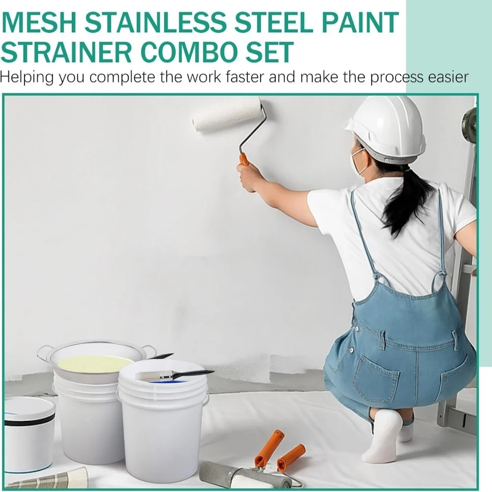 Fine Mesh Stainless Steel Strainer Fit for Use with 5 Gallon Buckets Supporting For Smooth and Liquid Filtration