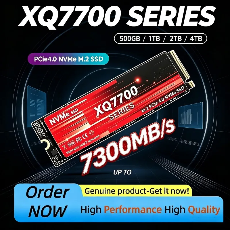 Original XQ7700 NVME SSD M.2 PCIe4.0 Hard Drive Solid State Disk 500GB 1TB 2TB 4TB SSD up to 7300MB/s for for Desktop