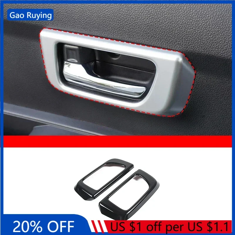 

For Daihatsu ATRAI HIJET CARGO 2022-2023 ABS Carbon Fiber Car Inner Door Bowl Decorative Frame Cover Sticker Car Accessories