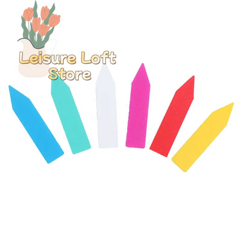 

100 Pcs 5x1cm Plastic Plant Labels - Multi-Color Garden Markers for Potted Plants, Waterproof & Reusable