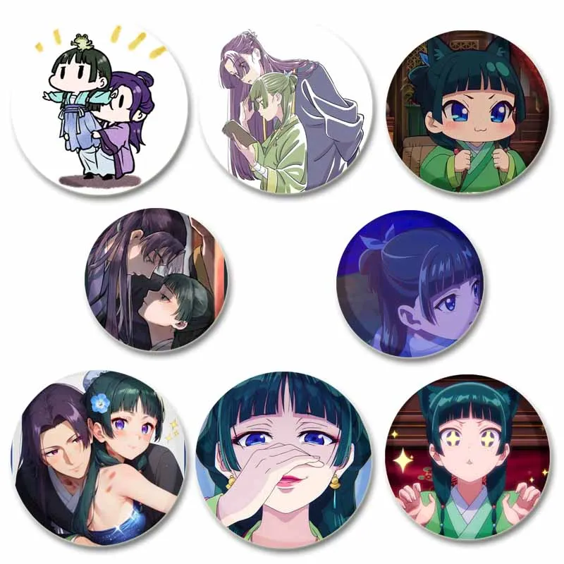 

Anime The Apothecary Diaries Pins, Cute Cartoon Badge, Handmade Tinplate Brooches, Breastpin for Backpack Clothes Gift Accessory