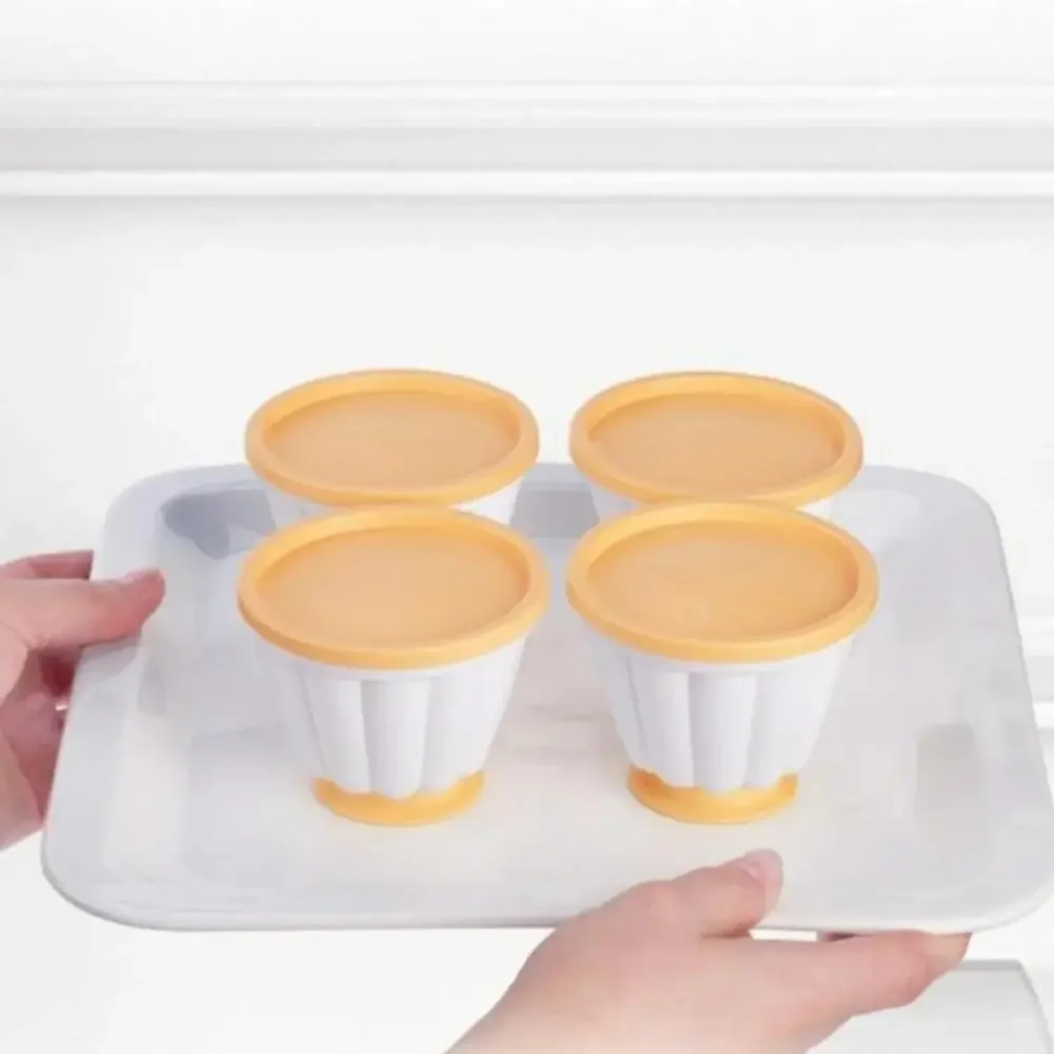 4pcs/set Pudding Mold Cake Baking Pan Safe Steamed Mold Jelly Panna Cotta Molds Pan Dessert Cups Chocolate Custard Moulds Kitche