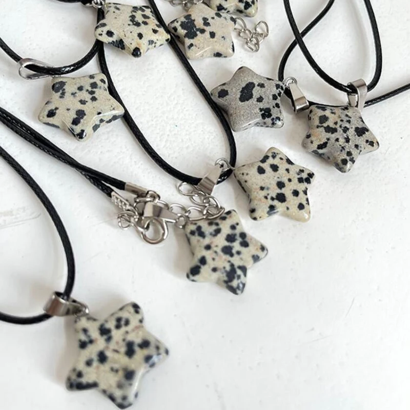 Pentagram Star Crystal Pendant Necklace Sacred Healing Gemstone Natural Stone Pendant for Women Girls Necklace Crystal Healing image 4