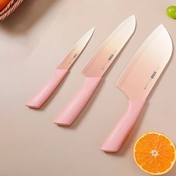 3pcs high grade stainless steel kitchen knife, chef's sharp high hardness kitchen knife, gradient seiko meat cutter, fruit knife