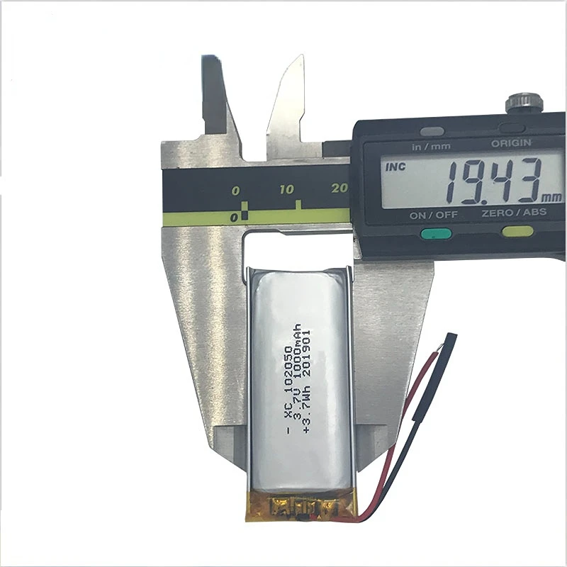 102050 Li polymer battery 1000mAh Suitable for 3.7V electric tools, electrical appliances, toys, etc