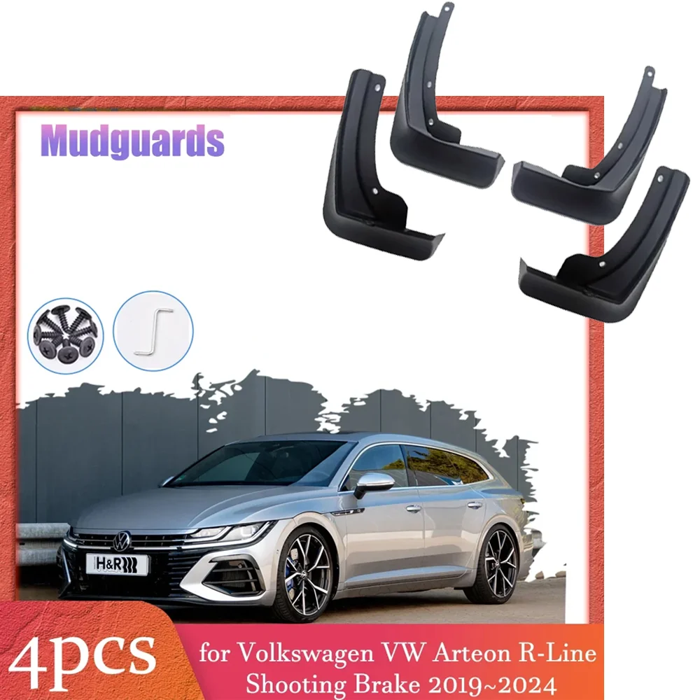 

Car Mudflaps for Volkswagen VW Arteon R-Line Shooting Brake 2019~2024 Mud Flaps Splash Guards Cover Mudguards Fender Accessories