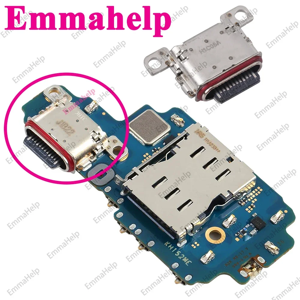 EmmaHelp 10pcs Original USB Port Dock Connector for Samsung S21 S22 S10 S20 Plus S23 Ultra S20FE Note20 S9 S8 Charger Plug